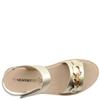 HEAVENLY FEET WOMENS WEDGE STRAP SANDAL - GOLD